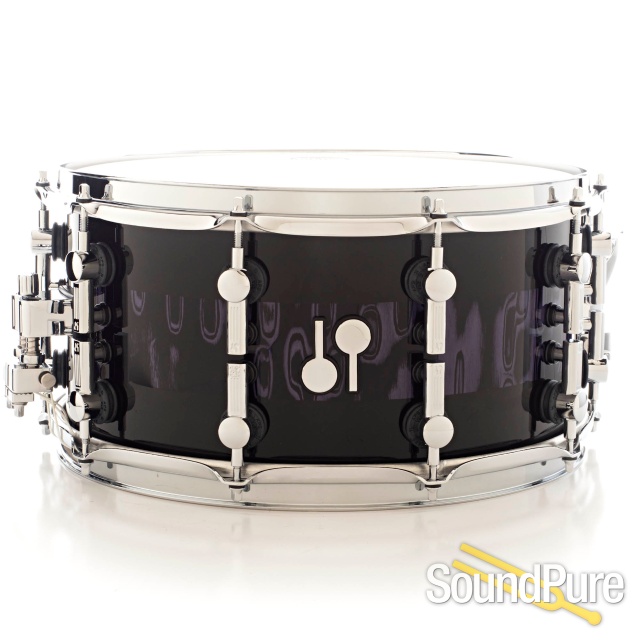Sonor 7x14 SQ2 Medium Beech Snare Drum- Violet Tribal — image 1