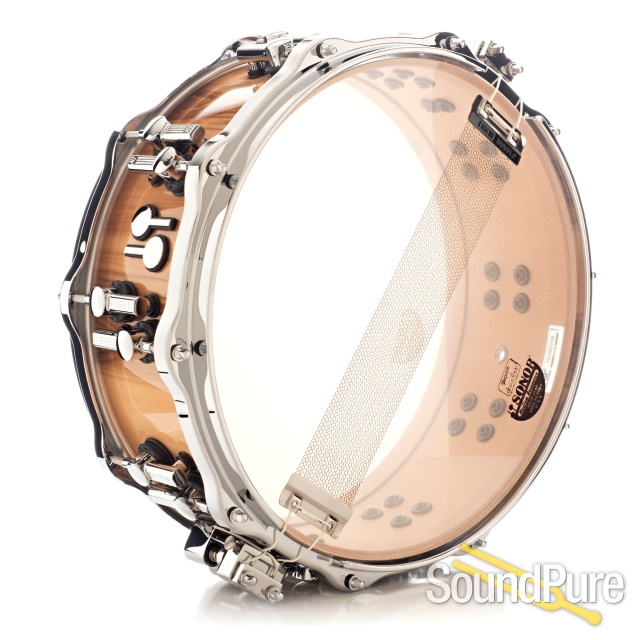 Sonor 5.5x14 SQ2 Vintage Beech Snare Drum- American Walnut — image 2