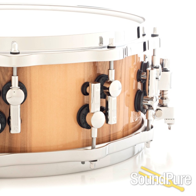 Sonor 5.5x14 SQ2 Vintage Beech Snare Drum- American Walnut — image 3