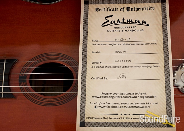 Eastman DM2/V Gypsy Jazz Acoustic Guitar #M2000135 — image 5