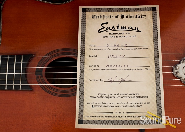 Eastman DM2/V Gypsy Jazz Acoustic Guitar #M2000137 — image 5