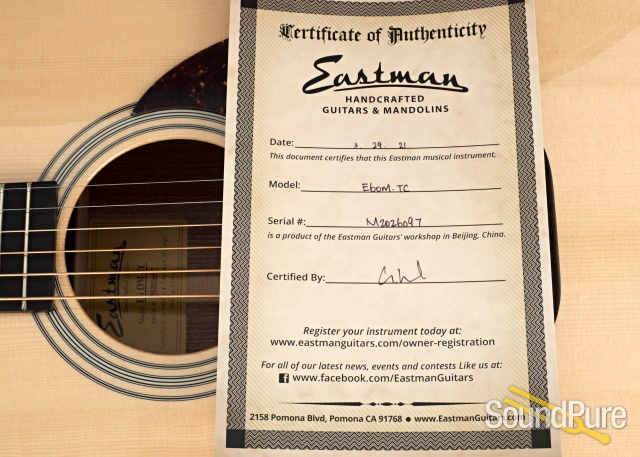 Eastman E6OM-TC Sitka/Mahogany Acoustic Guitar #M2026097 — image 6