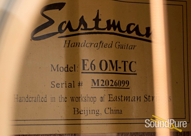Eastman E6OM-TC Sitka/Mahogany Acoustic Guitar #M2026099 — image 4