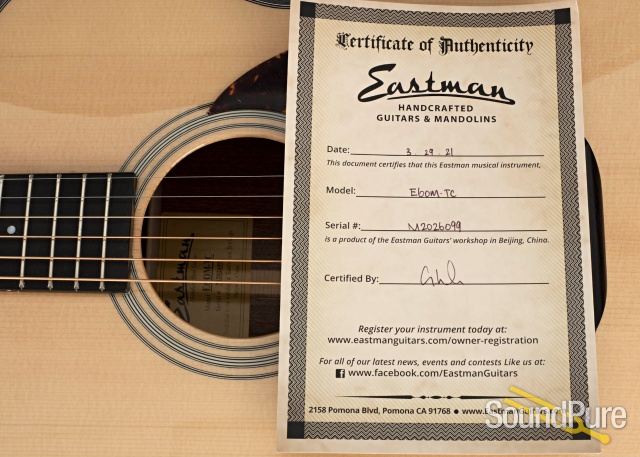 Eastman E6OM-TC Sitka/Mahogany Acoustic Guitar #M2026099 — image 5