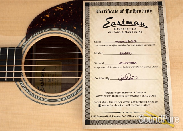 Eastman E6D-TC Sitka/Mahogany Dreadnought Acoustic #M2023945 — image 6