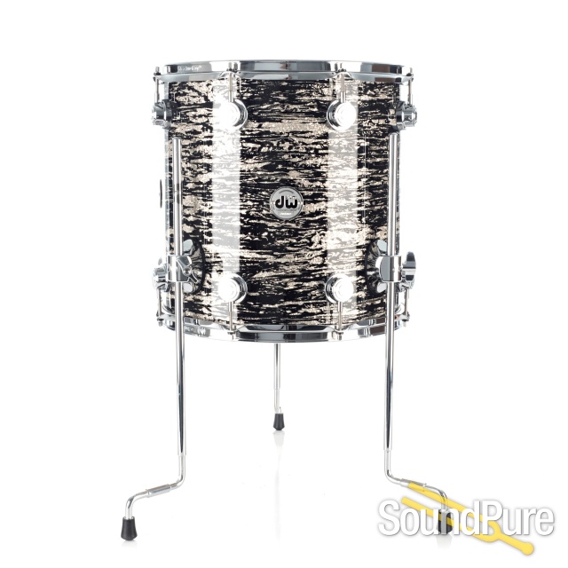DW 4pc Collectors Series Maple Drum Set-Black Oyster Glass — image 5