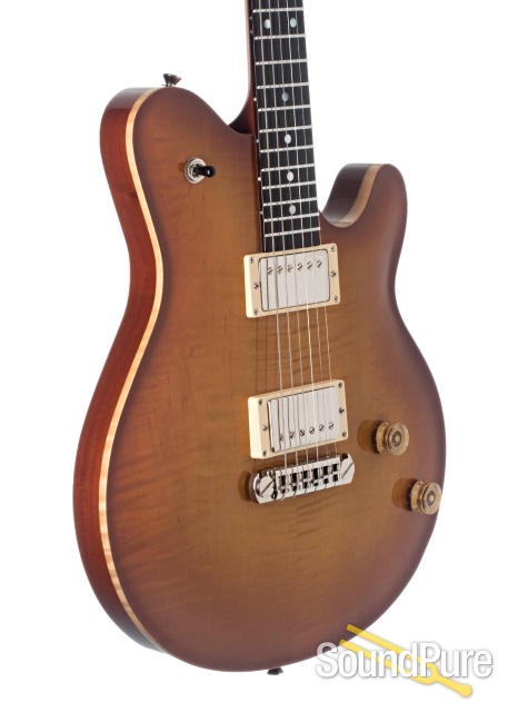 Tuttle Carve Top Deluxe Ice Tea Burst Guitar #10 - Used — image 3