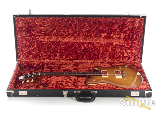 Tuttle Carve Top Deluxe Ice Tea Burst Guitar #10 - Used — image 4