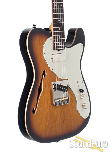 Tuttle Custom Classic Thinline T 2-Tone Sunburst Guitar #667 — image 3
