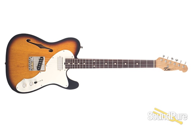 Tuttle Custom Classic Thinline T 2-Tone Sunburst Guitar #667 — image 8