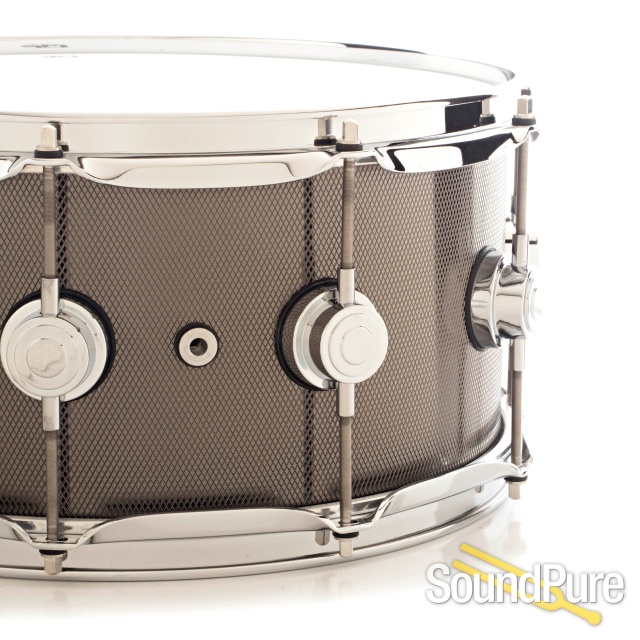 DW 6.5x14 Collectors Knurled Black Nickel Steel Snare Drum — image 3