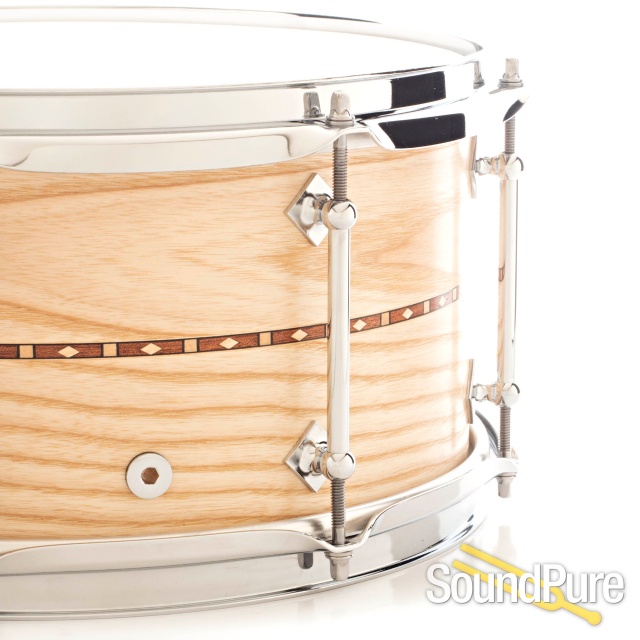 Craviotto 6.5x13 Ash Custom Shop Snare Drum w/ Inlay — image 3