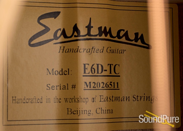 Eastman E6D-TC Sitka/Mahogany Dreadnought Acoustic #M2026511 — image 2
