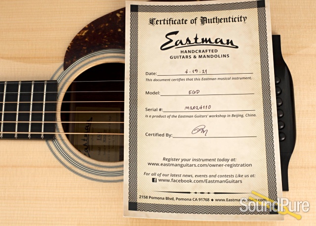 Eastman E6D Sitka/Mahogany Dreadnought Acoustic #M2024110 — image 6