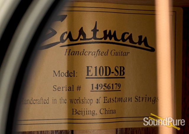 Eastman E10D-SB Addy/Mahogany Acoustic Guitar #14956179 — image 4