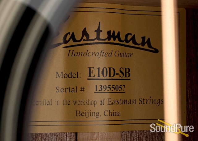 Eastman E10D-SB Addy/Mahogany Acoustic Guitar #13955057 — image 4