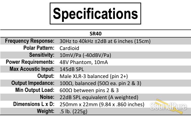 Earthworks Audio SR40 High Definition Microphone — image 2