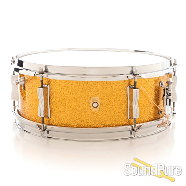 Ludwig 5x14 Pioneer Snare Drum 1960s Gold Sparkle — image 1
