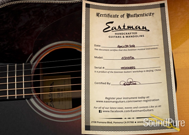 Eastman E20D-SB Adirondack/Rosewood Acoustic #M2100492 — image 6