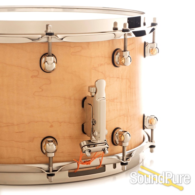 Pearl 8x14 Masterworks Maple Snare Drum-Matte Natural Flame — image 3