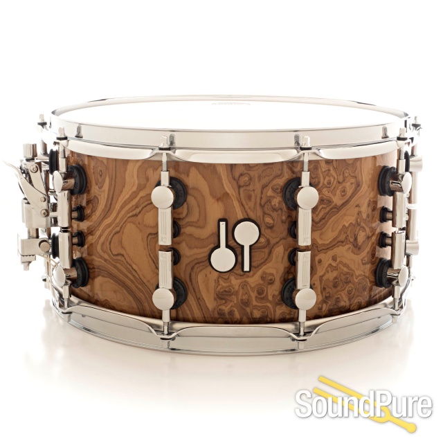 Sonor 7x14 SQ2 Heavy Maple Snare Drum-Chocolate Burl Gloss