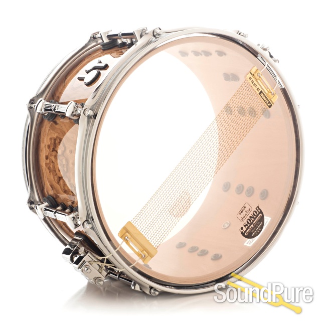 Sonor 7x13 SQ2 Heavy Beech Snare Drum Chocolate Burl Gloss — image 2