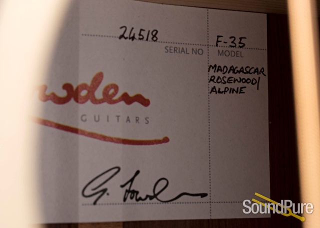 Lowden F-35 Alpine Spruce/Madagascar Acoustic Guitar #26518 — image 2