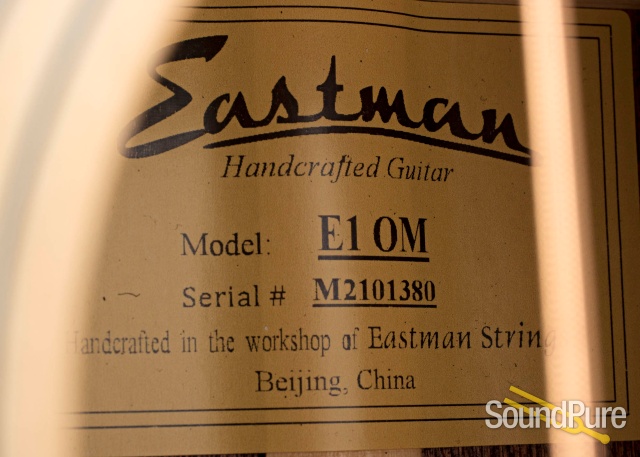 Eastman E1OM Sitka/Sapele Acoustic #M2101380 — image 4