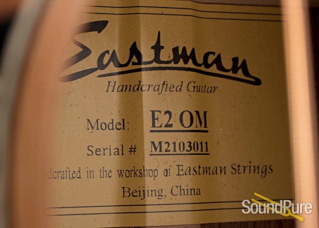 Eastman E2OM Cedar/Sapele Acoustic #M2103011 — image 4