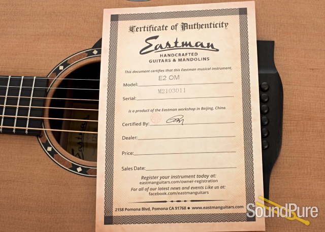 Eastman E2OM Cedar/Sapele Acoustic #M2103011 — image 5
