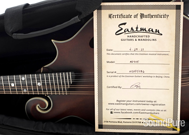Eastman MD315 Spruce/Maple F-Style Mandolin #N2005186 — image 4