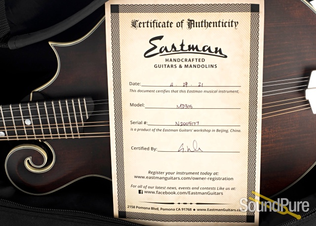 Eastman MD315 Spruce/Maple F-Style Mandolin #N2005177 — image 5