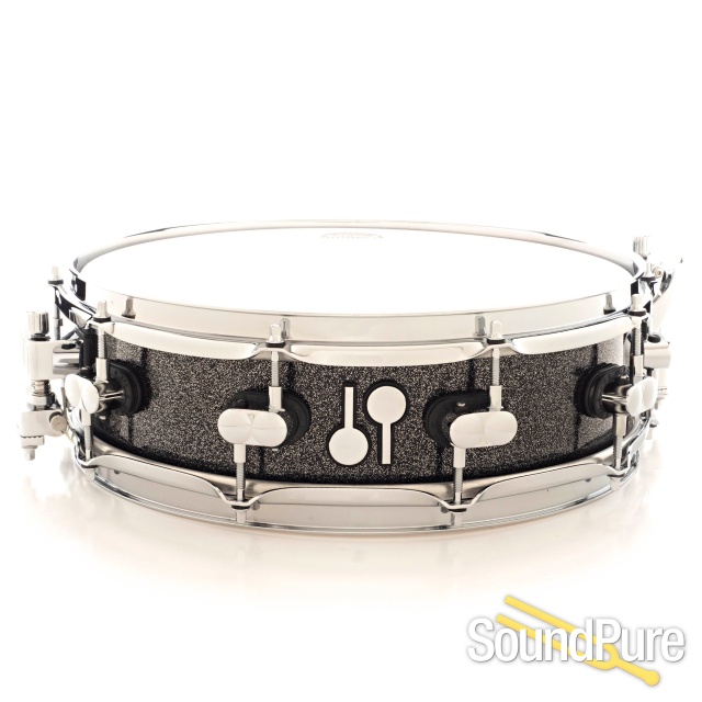 Sonor 4.25x14 SQ2 Thin Maple Snare Drum-Black Sparkle — image 1