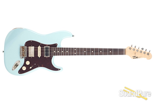 Tuttle Worn Custom Classic S Daphne Blue HSH Electric #672 — image 8