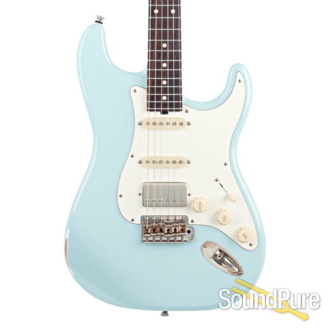 Tuttle Worn Custom Classic S Daphne Blue HSS Electric #671 — image 1
