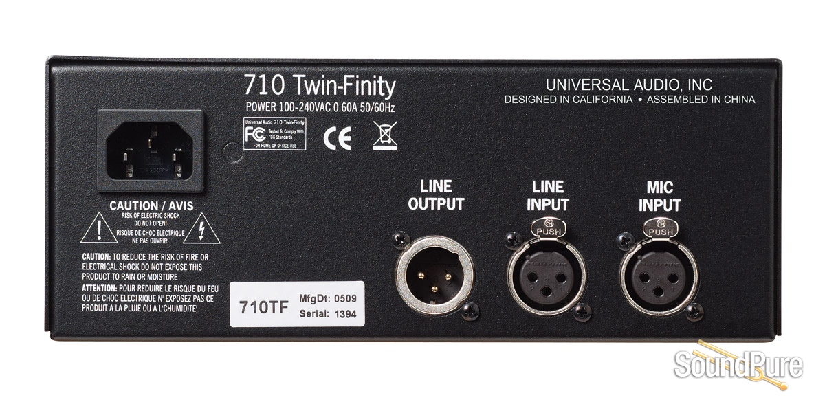 Universal Audio 710 Twin-Finity Mic Pre & DI | Soundpure.com