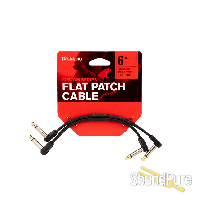 Planet Waves PW-FPRR-206OS Offset Two Flat Patch Cable 6" — image 1