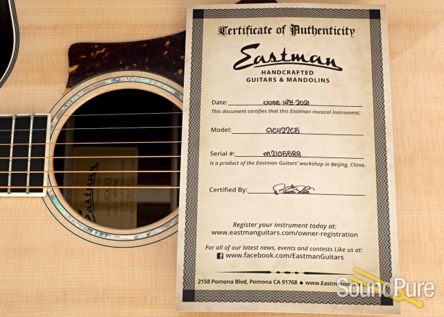 Eastman AC422CE Grand Auditorium Acoustic Guitar #M2105588 — image 6
