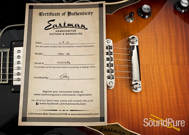 Eastman T486-SB Semi-Hollow Electric Guitar #P2100296 — image 5