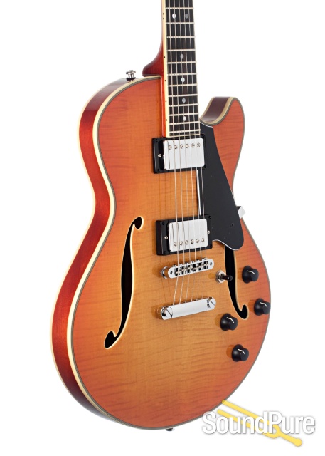 Comins GCS-1 Tangerine Burst Semi-Hollow Electric #112361 — image 3