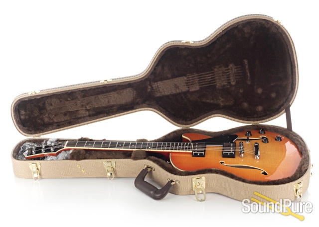 Comins GCS-1 Tangerine Burst Semi-Hollow Electric #112361 — image 4