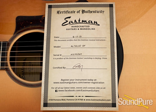 Eastman AC722CE-DF Grand Auditorium Acoustic #M2100369 — image 6