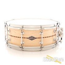 Craviotto 5.5x14 Maple Custom Snare Drum Walnut Inlay BB/BB