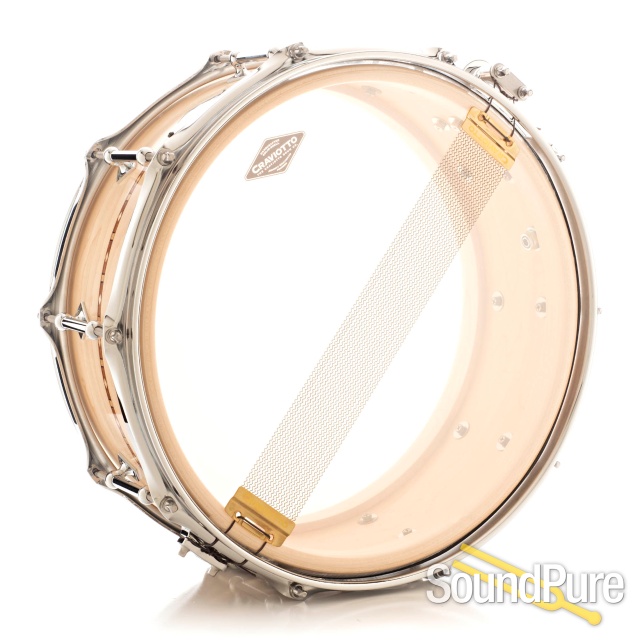 Craviotto 5.5x14 Maple Custom Snare Drum Walnut Inlay BB/BB — image 2
