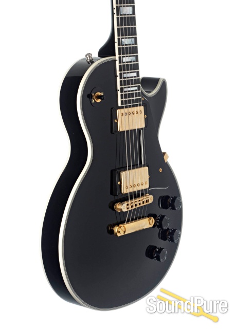 Gibson CS LP Custom Black Electric Guitar #404207 - Used — image 3