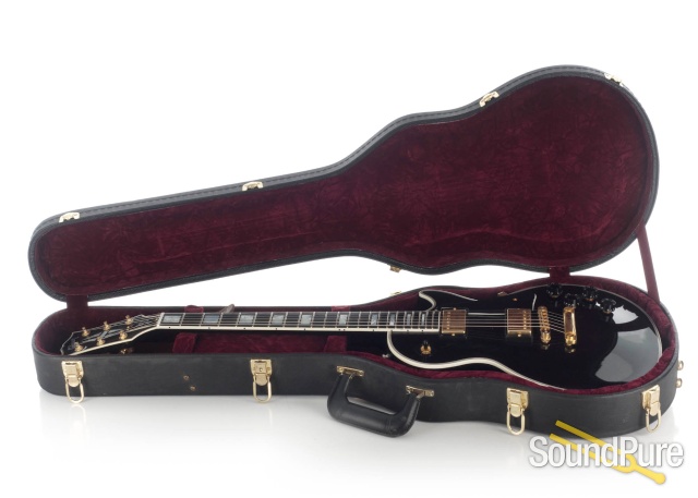 Gibson CS LP Custom Black Electric Guitar #404207 - Used — image 5