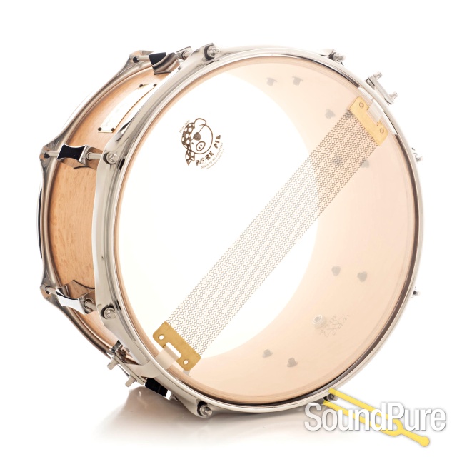 Pork Pie 7x13 Brandied Peach Maple Snare Drum-Natural Oil — image 2