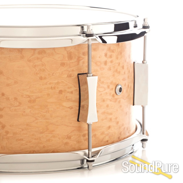 Pork Pie 7x13 Brandied Peach Maple Snare Drum-Natural Oil — image 3