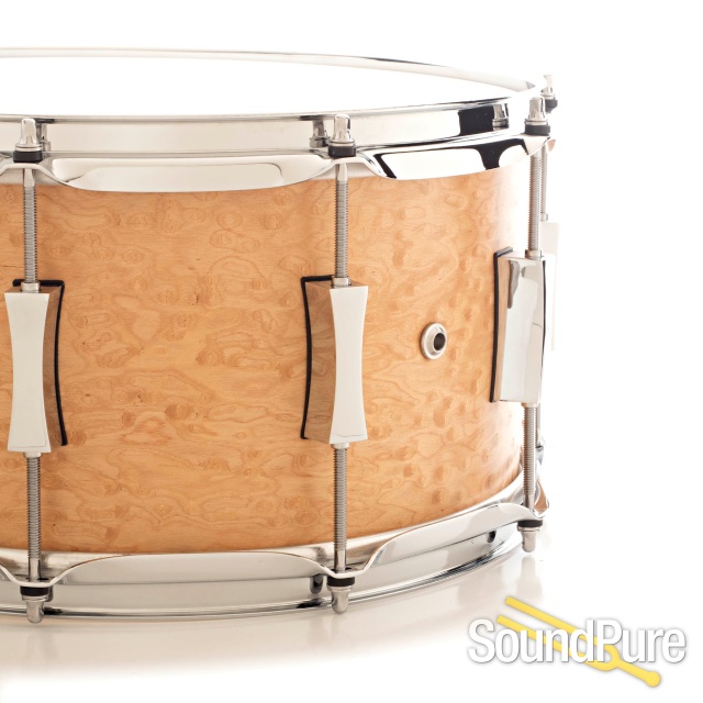 Pork Pie 7x14 Brandied Peach Maple Snare Drum-Natural Oil — image 3