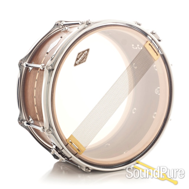 Craviotto 6.5x13 Walnut Custom Shop Snare Drum w/Inlay BB/BB — image 2